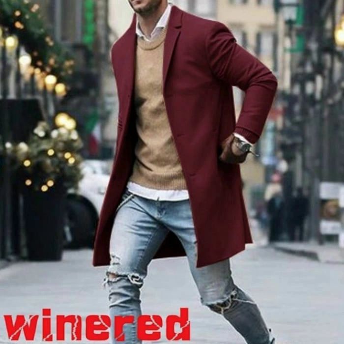 Mod'S Coat - 【2点600円割引】アウター コート チェスターコート メンズ ロングジャケット ロングコート モッズコート 長袖ジャケット マキシ丈 Pコート トレンチコート 秋冬コート 無地厚手 体型カバー パーカー 高品質 細身 防寒 チュニック 通勤 着痩せ 大きいサイズ秋服 冬服