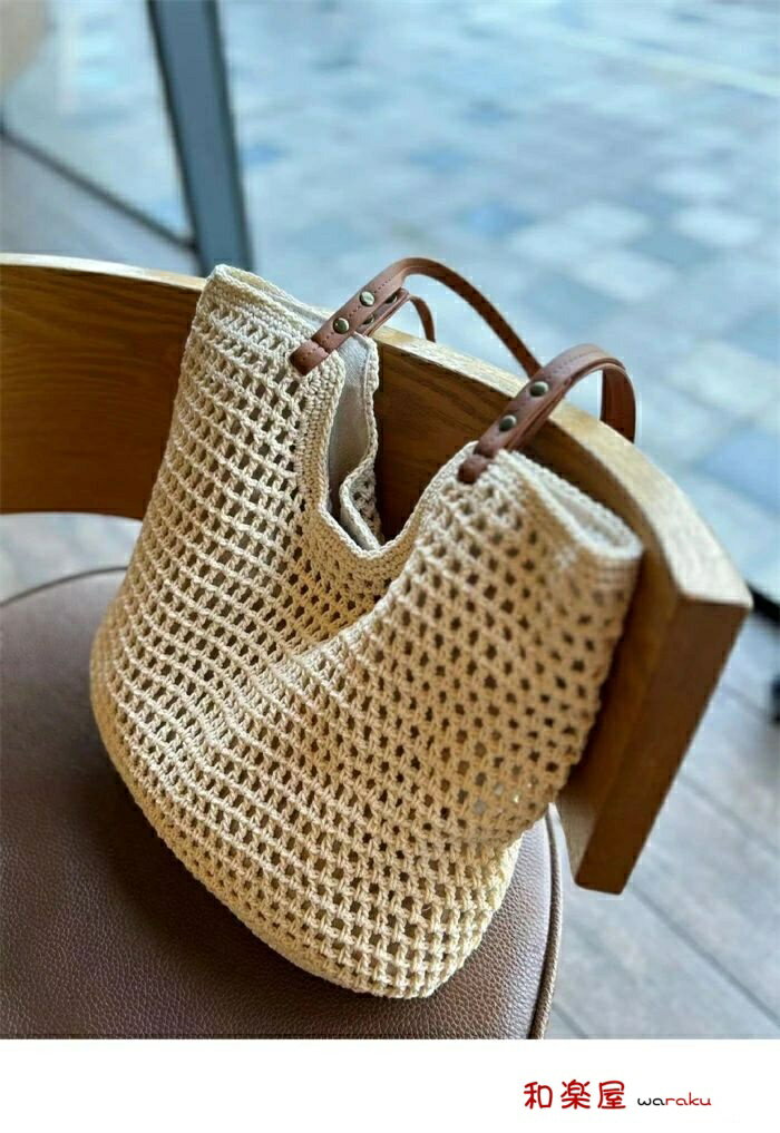 かごバッグ バッグ トート ショルダー 夏 レディース ファスナー マグネット 夏バッグ 肩掛け サマーバッグ トートバッグ カゴバッグ