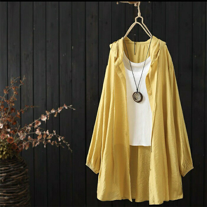 UVパーカー チュニック レディース 春 夏 カーディガン ロング丈 薄手 透け感 涼しい アウター ライトアウター UVケア 長袖パーカー フード付き 羽織り 紫外線対策 日焼け止め トップス 長袖 通気性 羽織 無地 冷房対応 UV対策 日焼け止め 通勤 通学 おしゃれ UV対策