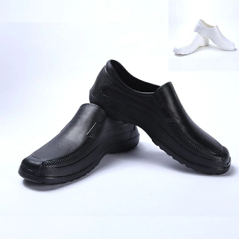 【2点600円割引】コックシューズ 黒 白 厨房靴 滑りにくい キッチン ホール 飲食店 EVA素材 軽い ブラック ホワイト 軽量 耐油 耐滑 防水 抗菌 防臭 撥水 疲れにくい 衝撃吸収 業務用 レディース メンズ 男女兼用 レインシューズ パンプス おしゃれ プレゼント 新生活