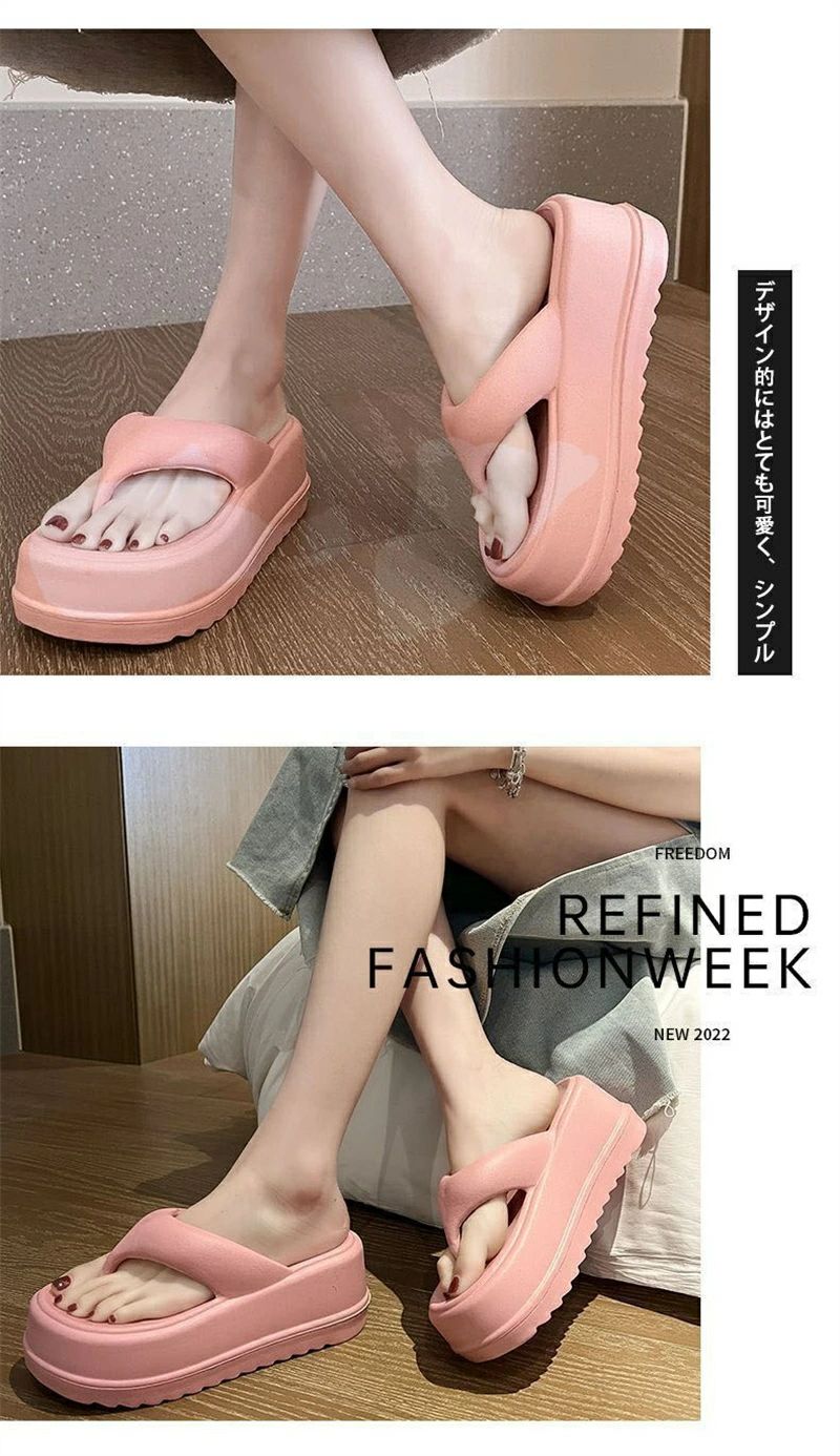 【2点600円割引】ビーチサンダル トングサンダル サンダル ペタンコ スリッパ 夏用 レディース おしゃれ 歩きやすい 厚底サンダル 室内 ヒール 7cm 美脚 ルームシューズ かわいい 人気