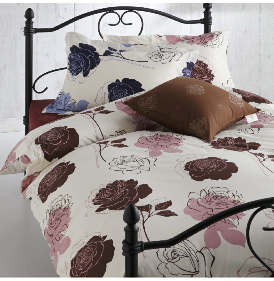 [メーカー直送]ランチェッティ カリーノ 敷き布団カバー シングル 105×215cm 敷布団カバー 花柄 布団カバー しきふとんカバー 敷ふとんカバー 敷きカバー 洗える 綿100% 日本製 国産 LANCETTI [3]