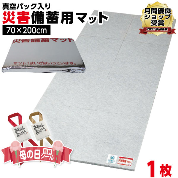 防災グッズ 防災用 マット 70×200×1.5cm 災害備蓄マット 真空パック 軽量 体圧分散 長期保管 コンパクト V-Lap　ブイラップ　Vラップ 防災用品 災害対策 寒さ対策 避難用 公民館 体育館 市役所 訓練 災害用 備え