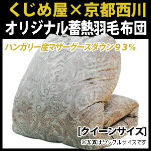 【送料無料】【羽毛布団クイーン】ハンガリー産シルバーマザーグース93%・蓄熱羽毛布団【クイーン:210×210cm】【西川】【掛け布団】【日本製】【RCP】