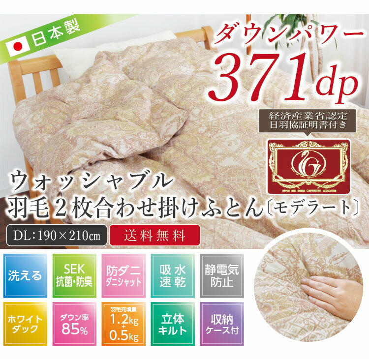【感動!高品質】日本製 洗える 高級 羽毛布団...の紹介画像2