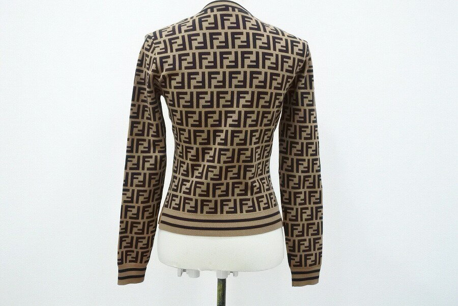 ◆[USED/美品]◆送料無料◆フェンディ FENDI：ズッカ柄　フィラ　コラボ　ニット スウェット トレーナー　レディース　サイズ38◆ 【RCP】【中古】◆