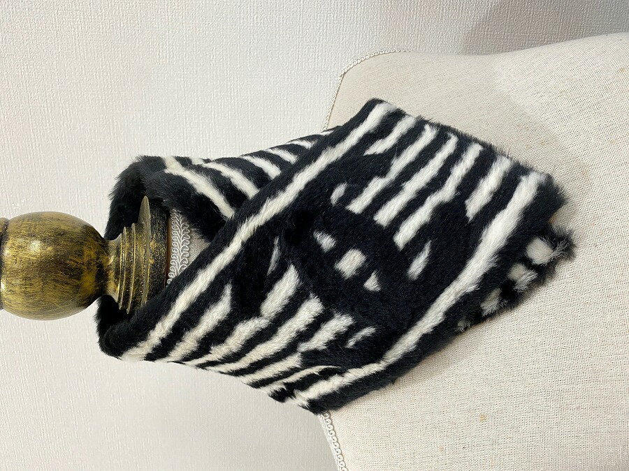 ◆[USED]◆送料無料◆シャネル CHANEL：ココマーク ゼブラ柄ラビットファーマフラー◆ 【RCP】【中古】◆