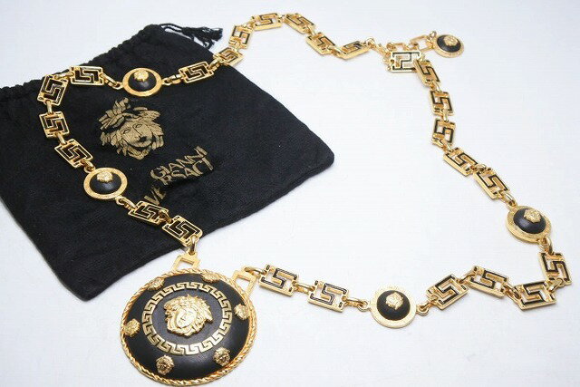 Rakuten - ◆[USED/中古]◆送料無料◆【中古】ヴェルサーチ　VERSACE メドゥーサ　特大ネックレス　激レア 1985年前後 アーカイブ　archive　ゴールドチェーン 【RCP】【中古】