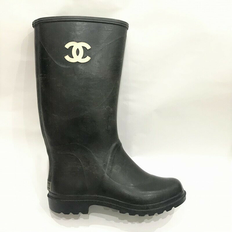 [USED/中古]CHANEL シャネル その他靴 ヴィンテージ ココマーク レインブーツ 長靴 ブラック（38） 38 Cランク【中古】