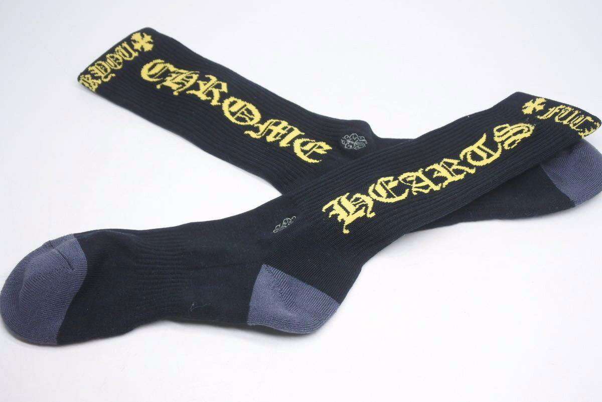 Chrome Hearts クロムハーツ SOCKS OLD ENGLISH 1PK サイズ:M オールドイングリッシュロゴ靴下ソックス 34460