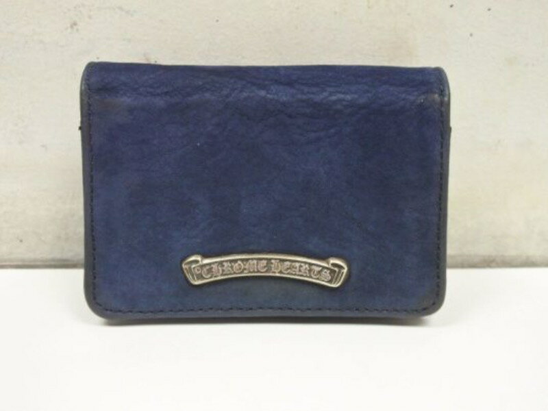 クロムハーツ Chrome Hearts CARD CASE　ネイビー　スエード　ブルー系　カードケース 　カードケース N28657