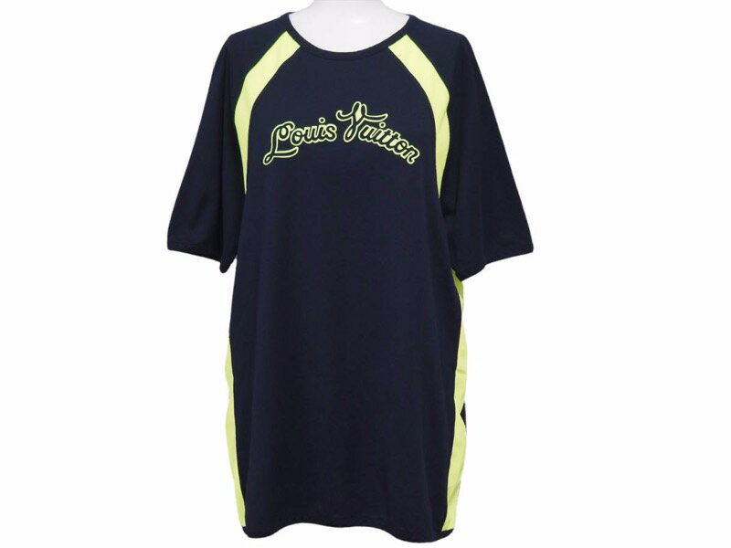 LOUIS VUITTON ルイヴィトン 13SS Tシャツ RM131 H3JR51JRZ 半袖 Neon Script ネオンスクリプト ネイビー サイズL 美品 28682