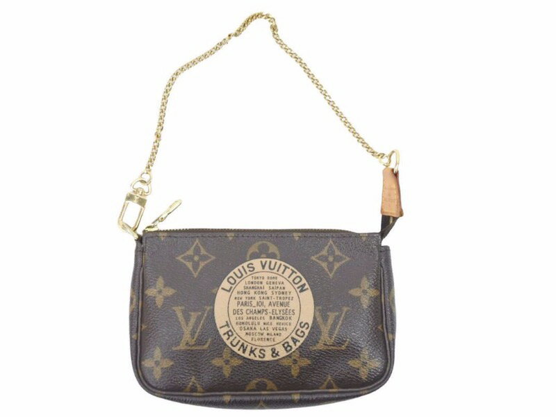 Louis Vuitton ルイヴィトン ミニポシェット アクセソワール モノグラム ブラウン レディース 中古 38846 正規品