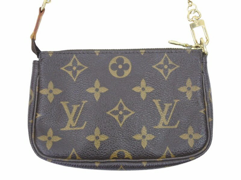 Louis Vuitton ルイヴィトン ミニポシェット アクセソワール モノグラム ブラウン レディース 中古 38846 正規品