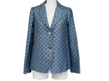 GUCCI グッチ Girls GGブレザー Blue & Silver ジャケット フォーマル 子供服 セレモニーウェア 海外限定 美品 39286