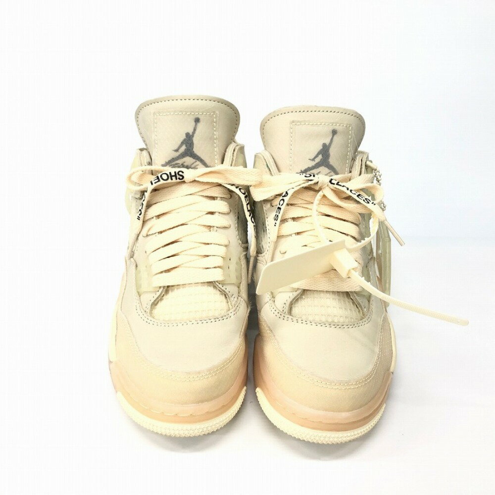 [USED/中古]NIKE ナイキ スニーカー CV9388-100 Nike X Off-White Air Jordan 4 スニーカー ナイキ オフホワイト エアジョーダン4 SAIL レトロ ベージュ クリームカラー US6.5 23.5cm Bランク【中古】