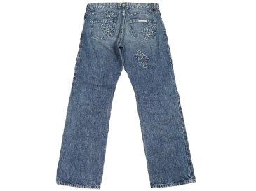 クロムハーツ Chrome Hearts サイズ 2021SS 36インチ パッチ付き デニムパンツ ブルー インディゴ 美品 中古 36070