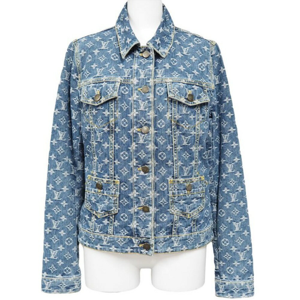 Louis Vuitton ルイヴィトン モノグラム デニムジャケット 08ss ブルー レディース サイズ36 美品 30643 正規品のサムネイル