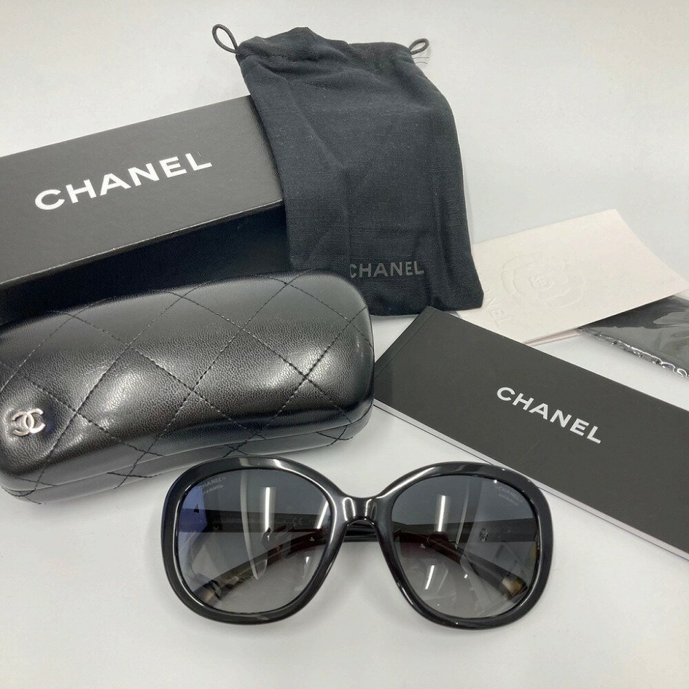 [USED/中古]CHANEL シャネル サングラス 【美品】ブラックフレーム マトラッセ ココマーク 5328-A ブラック B（目立った傷や汚れなし）ランク 中古 tdc-002259-4e