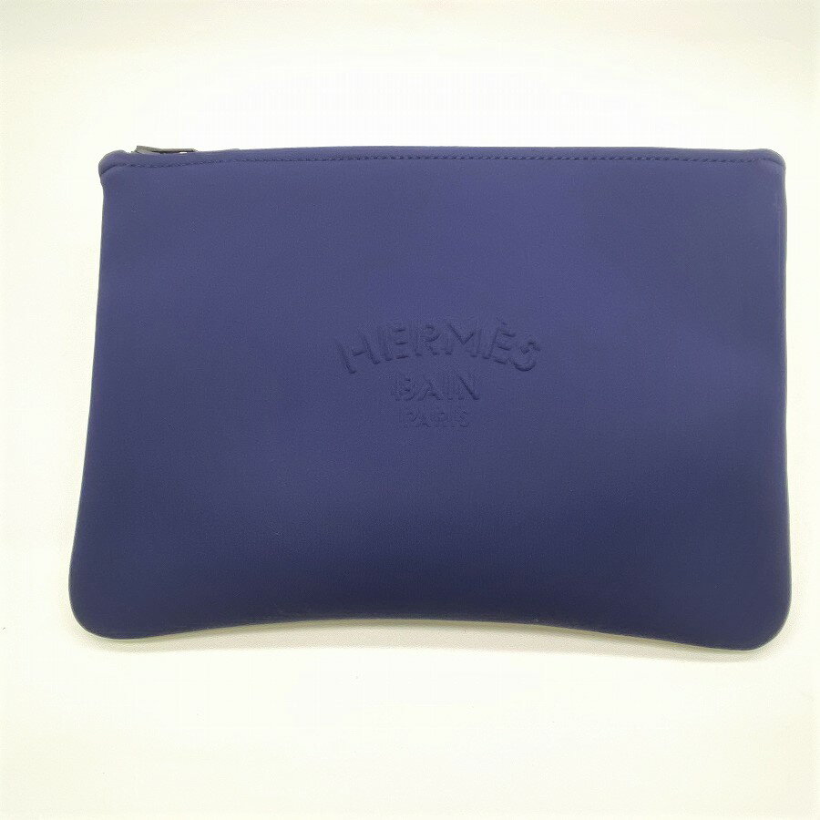 [USED/中古]HERMES エルメス ポーチ 【新品未使用】NEOBAIN MM フラットポーチ ネオバン パソコンケース タブレットケース ネイビー Sランク【中古】のサムネイル