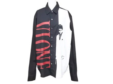 VLONE ヴィ—ロン SCARFACE スカーフェイス LONG SLEEVE SHIRT 17AW シャツ トップス ブラック ホワイト レッド サイズM 中古 40443