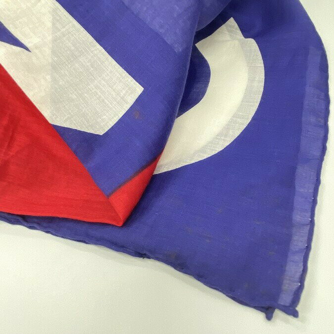 [USED/中古]CHANEL シャネル スカーフ 大判スカーフ パレオ ココマーク CHANELロゴ トリコロールカラー コットン 綿 ヴィンテージ ブルー レッド ホワイト コットン Cランク【中古】