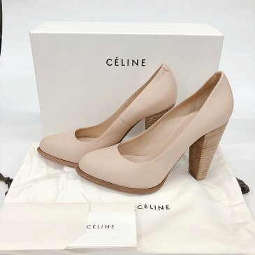 [USED/中古]CELINE セリーヌ パンプス コーンヒール パンプス ヌードカラー Cone Heel Pumps 106 Nude ベージュ 36 Aランク【中古】