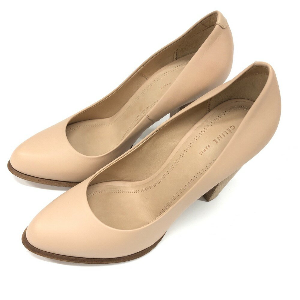 [USED/中古]CELINE セリーヌ パンプス コーンヒール パンプス ヌードカラー Cone Heel Pumps 106 Nude ベージュ 36 Aランク【中古】