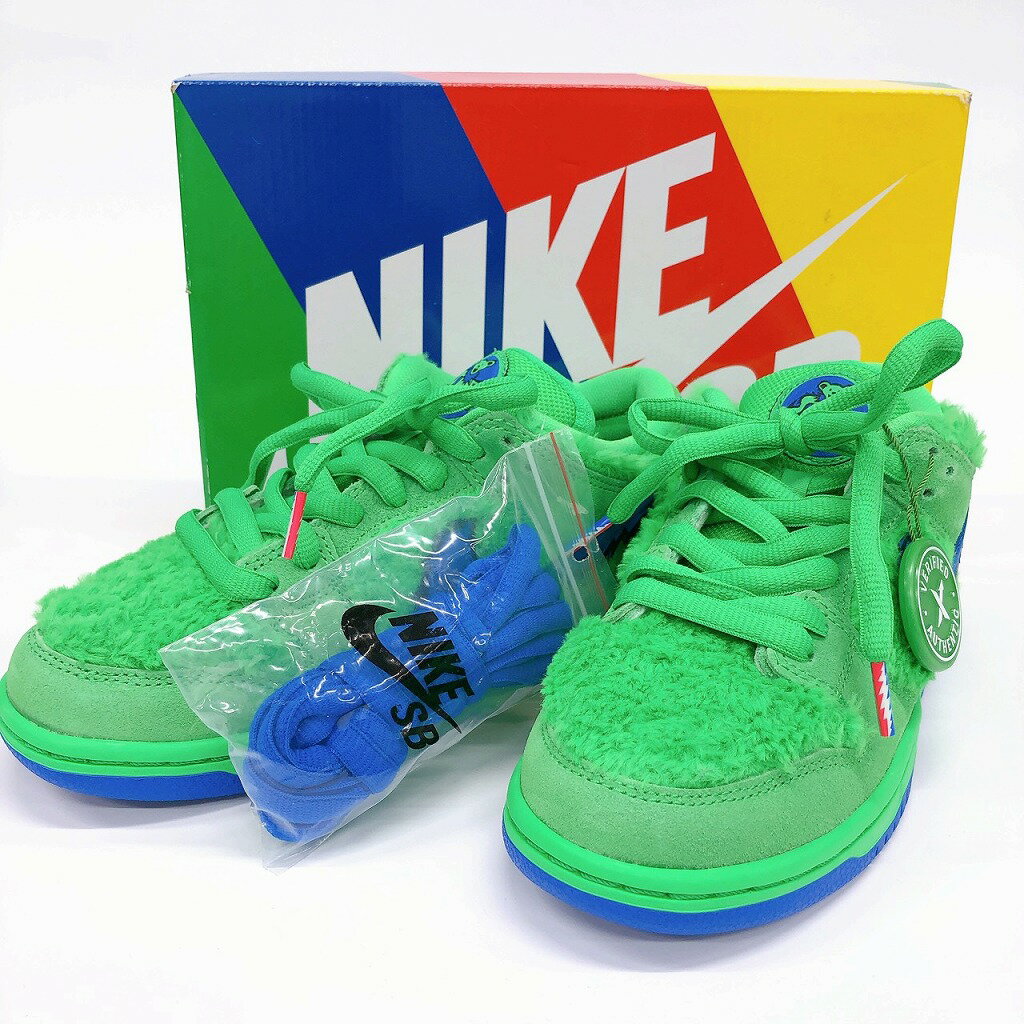 [USED/中古]NIKE ナイキ スニーカー 未使用 23.5 スケートボーディング エスビー ダンク ロー プロ GRATEFUL DEAD NIKE SB DUNK LOW GREEN BEAR グリーンベア グリーン ブルー 23.5 S 新品 未…