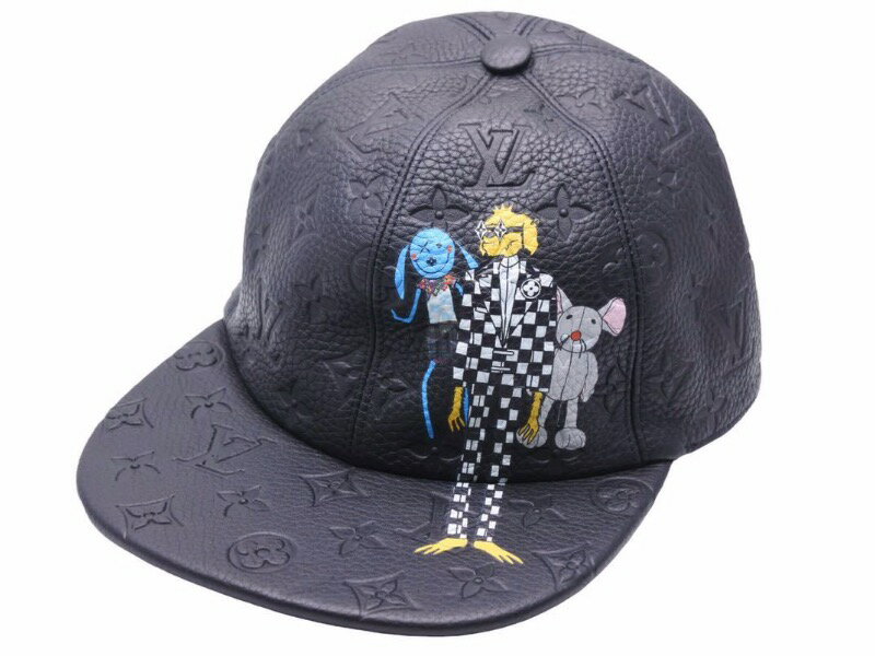 [USED/中古]LOUIS VUITTON ルイ・ヴィトン キャップ ブラック サイズ60 A（未使用に近い）ランク【中古】