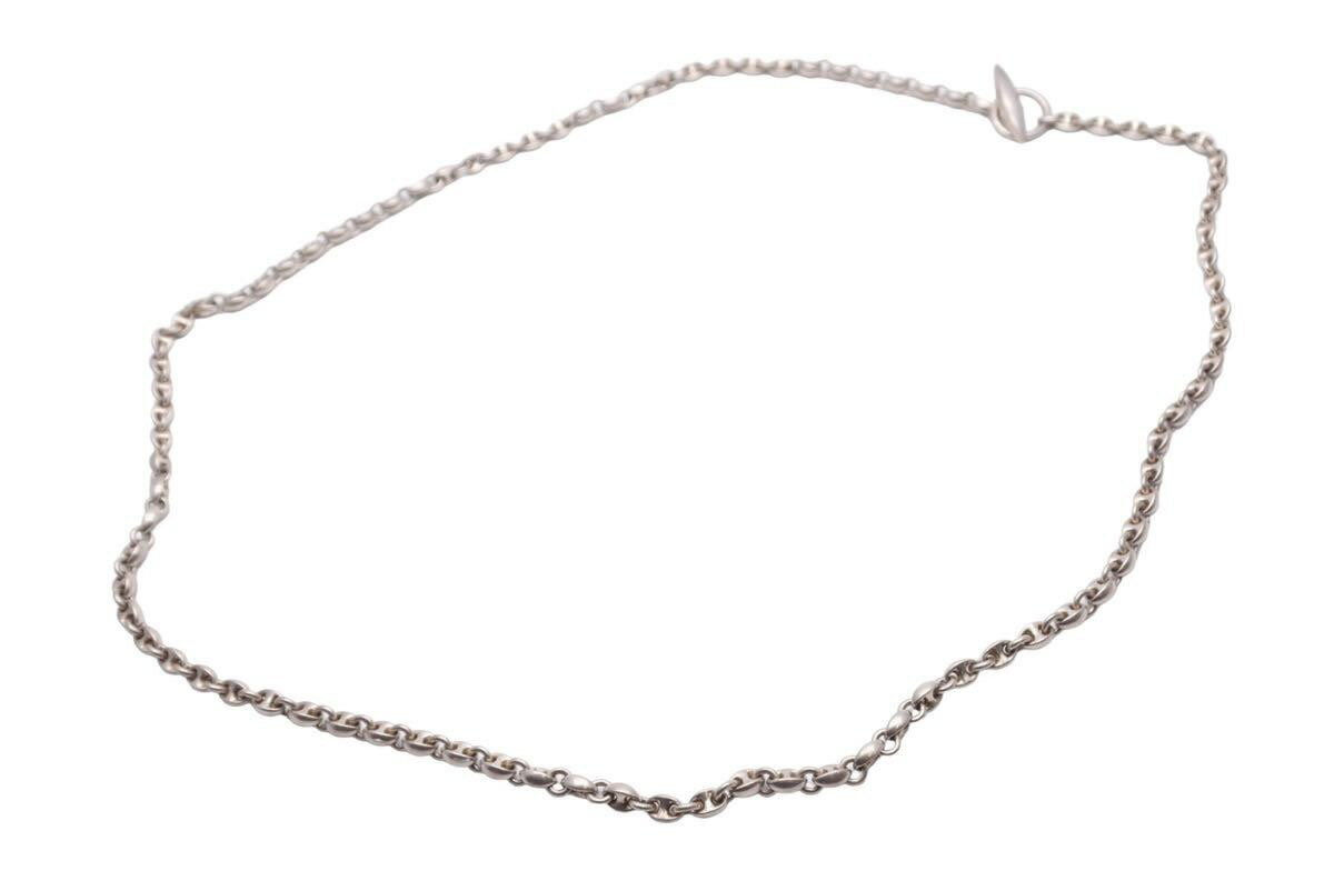 HERMES エルメス ロング ネックレス アンカーチェーン イカリ ヴィンテージ シルバー925 102cm 173.2g 美品 中古 33342のサムネイル