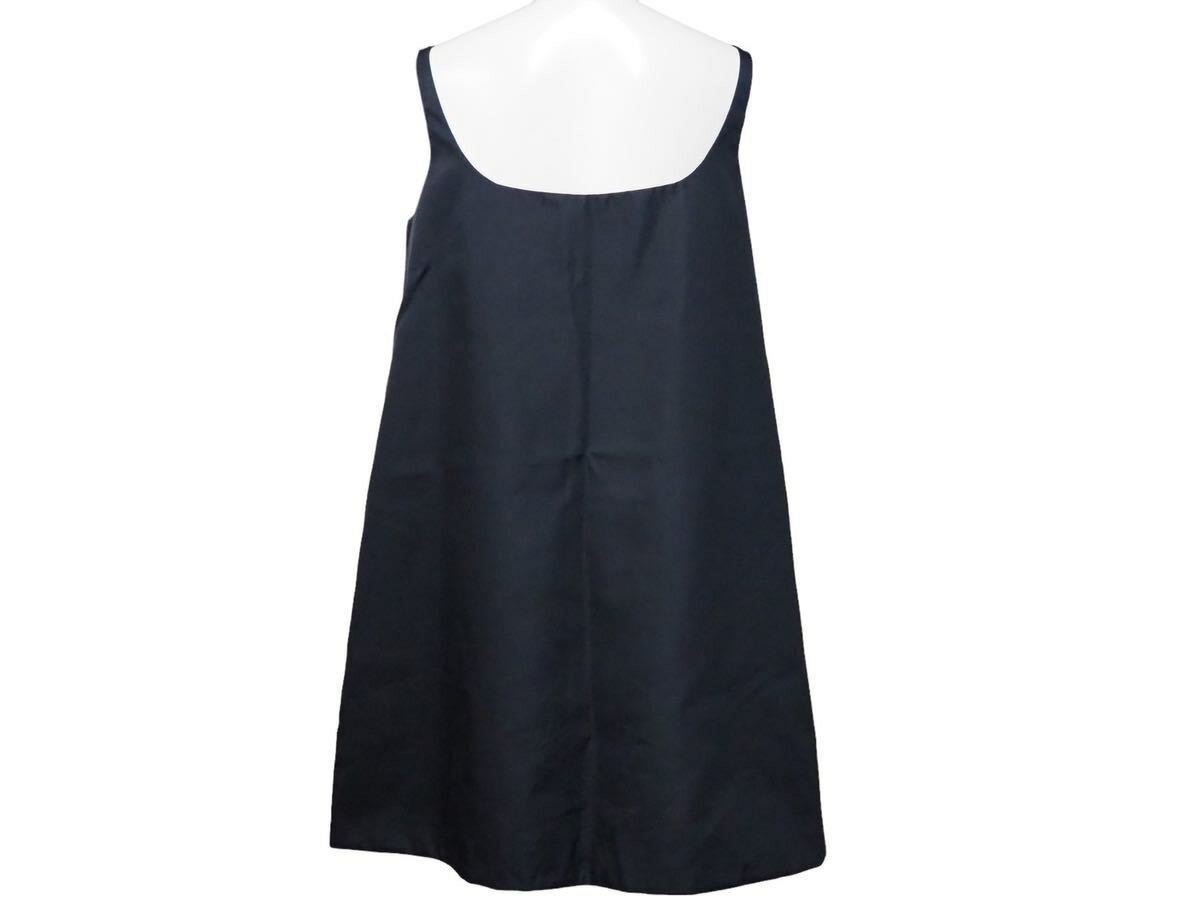 PRADA プラダ RE-NYLON ノースリーブ ワンピース ナイロン ブラック ポーチ付き 23...