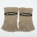 [USED/中古]VERSACE ヴェルサーチ 手袋 【美品】Versaceロゴ 指ぬきグローブ フィンガーレス手袋/手袋/指ぬき手袋/指なし手袋 GLOVES ベージュ カシミヤ B（目立った傷や汚れなし）ランク 中古 ai-tdc-03007