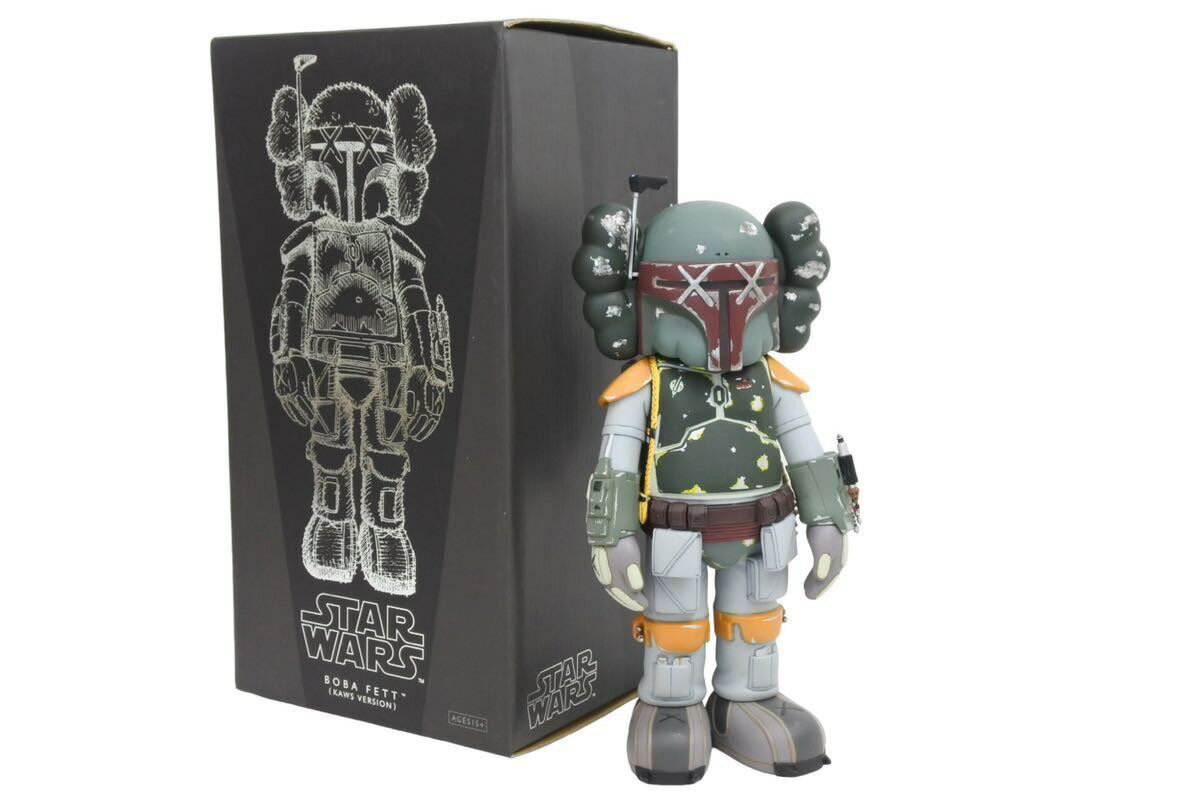 カウズ KAWS ×STAR WARS×MEDICOM TOY Boba Fett Companion KAWS Version フィギュア カーキ 新古品 未使用品 中古 36921