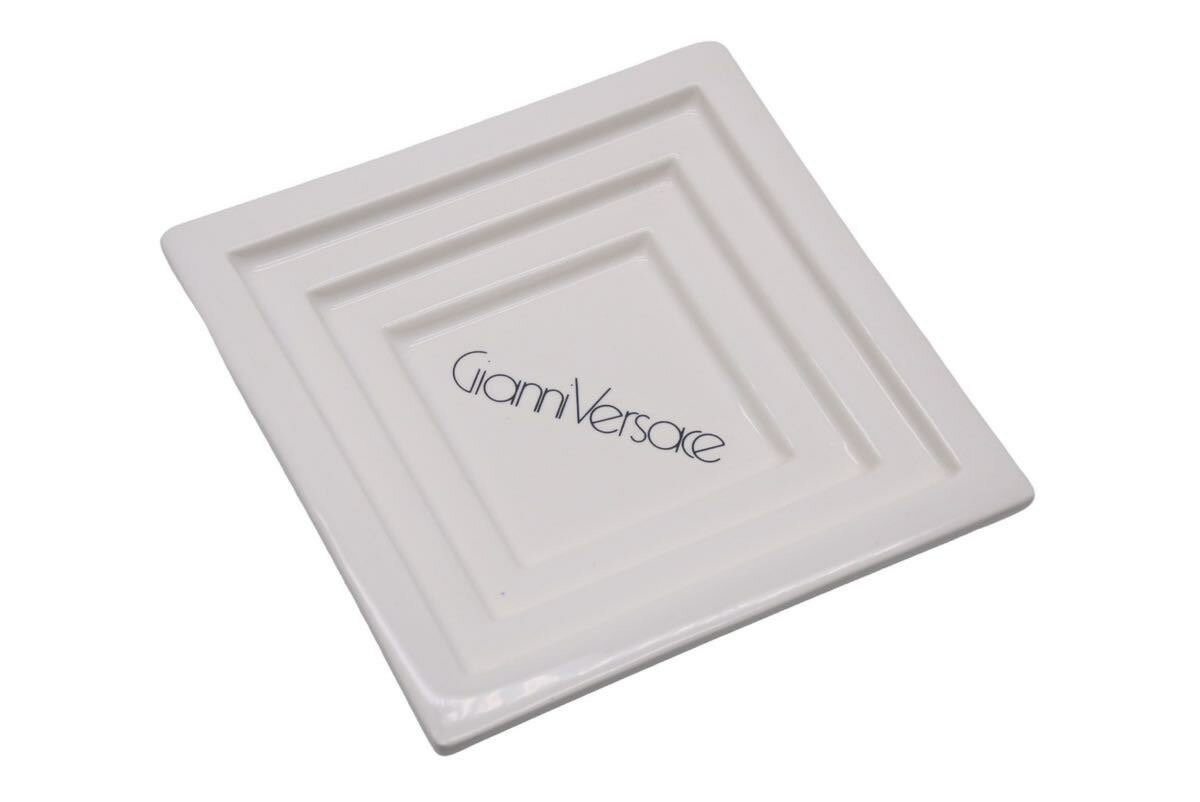 VERSACE ヴェルサーチ 灰皿 ホワイト ブラック 箱付き 美品 中古 47775