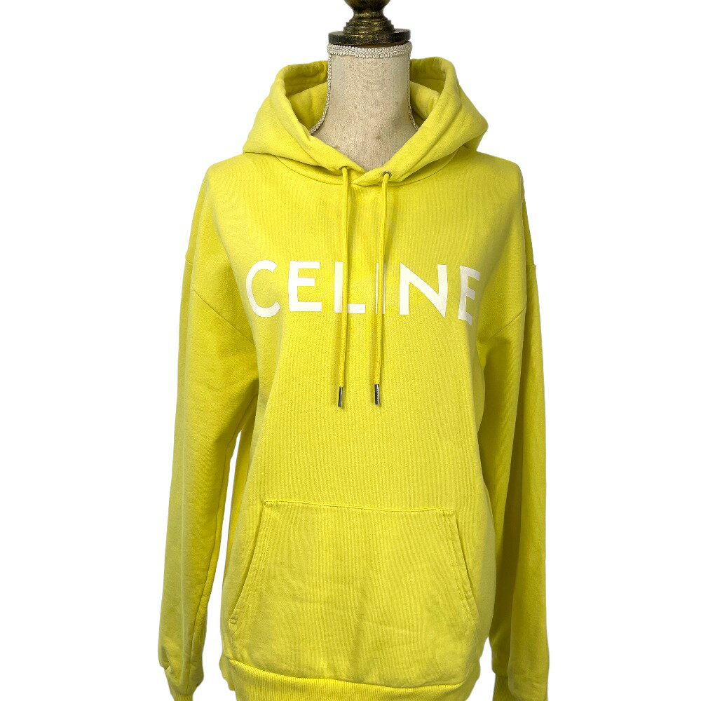 [USED/中古]CELINE セリーヌ パーカー ロゴパーカー セリーヌバイエディスリマン CELINE by Hedi Slimane 黄色 M イエロー ホワイト 黄色 コットン M 2Y369670Q B（目立った傷や汚れなし）ランク 中古 tdc-000058-4d