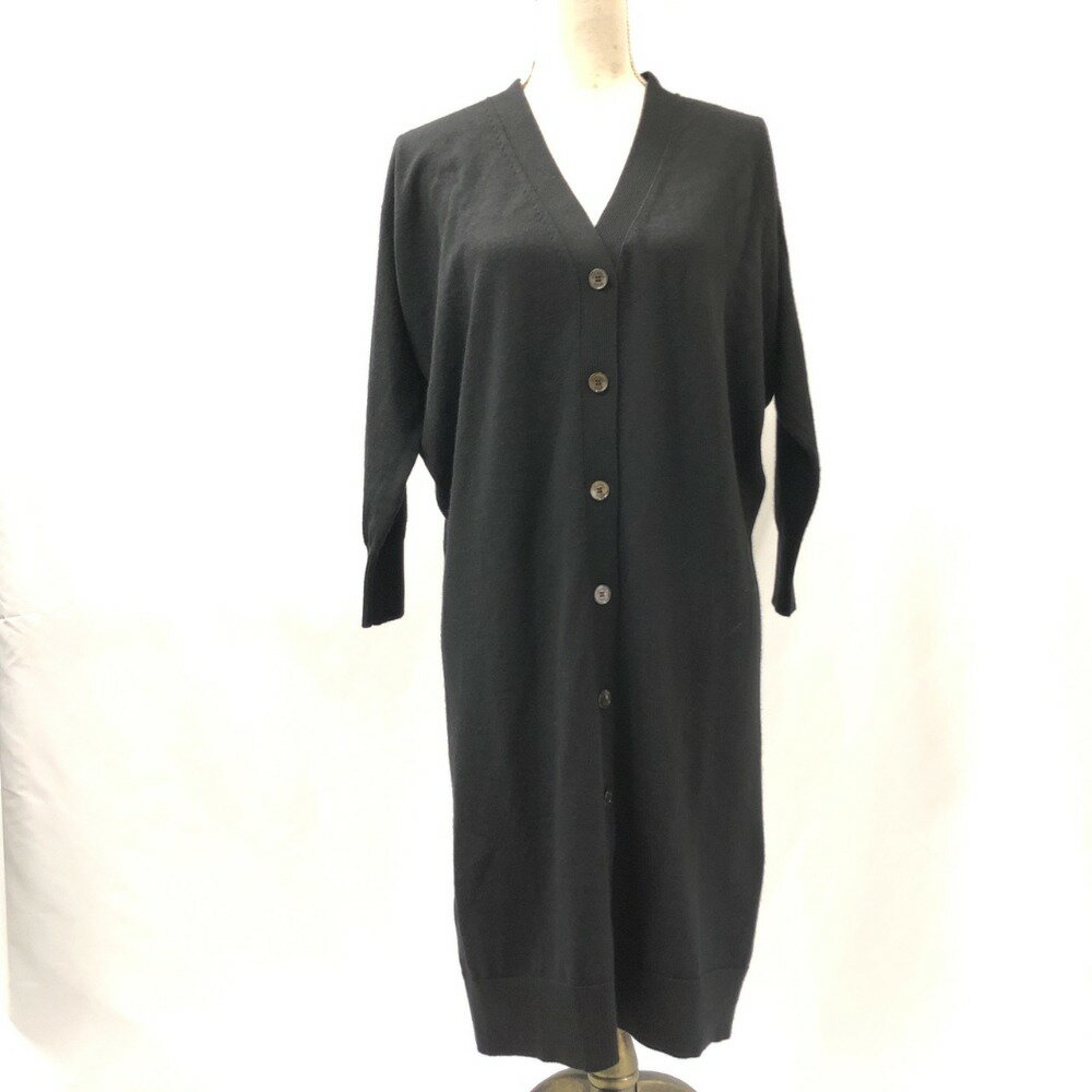 [USED/中古]HERMES エルメス カーディガン HERMES ロング丈 カシミヤ 絹 ブラック 絹 40 B（目立った傷や汚れなし）ランク 中古 ai-tdc-002808-4eのサムネイル