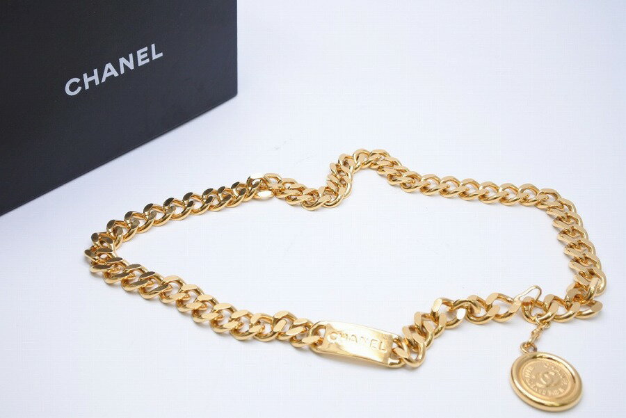 [USED/中古]CHANEL シャネル ベルト・バックル チェーンベルト コイン ロゴプレート ココマーク ヴィンテージ ゴールド B（目立った傷や汚れなし）ランク 中古 ai-tdc-000762-4e