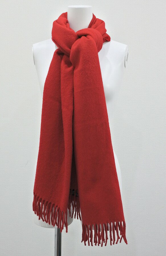 [USED/中古]HERMES エルメス マフラー・ショール カシミアマフラー ストール レッド B（目立った傷や汚れなし）ランク 中古 ai-tdc-013318のサムネイル