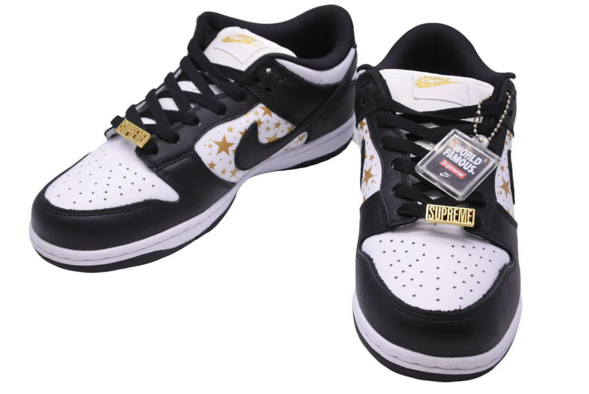 ナイキ NIKE DH3228-102 2021SS Supreme × Nike SB Dunk Low ダンク ロウ ブラック スター 黒 US8.5 26.5cm 未使用 37584