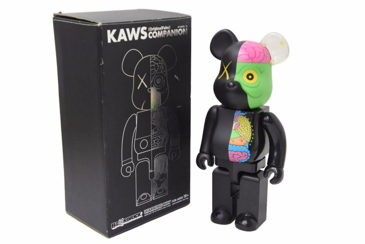 BE@RBRICK KAWS 人体模型 400 赤/レッド 箱 COMPANION メディコムトイ ベアブリック カウズ OriginalFake 31535