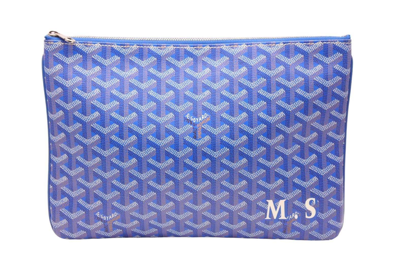 Goyard ゴヤール SenatPM セナ クラッチバッグ ヘリンボーン柄 イニシャル M.S コ ...