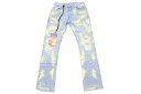 新品未使用 Endless Denim エンドレスデニム ASAP Bari デニムパンツ インディゴ イエロー サイズ34 中古 51918