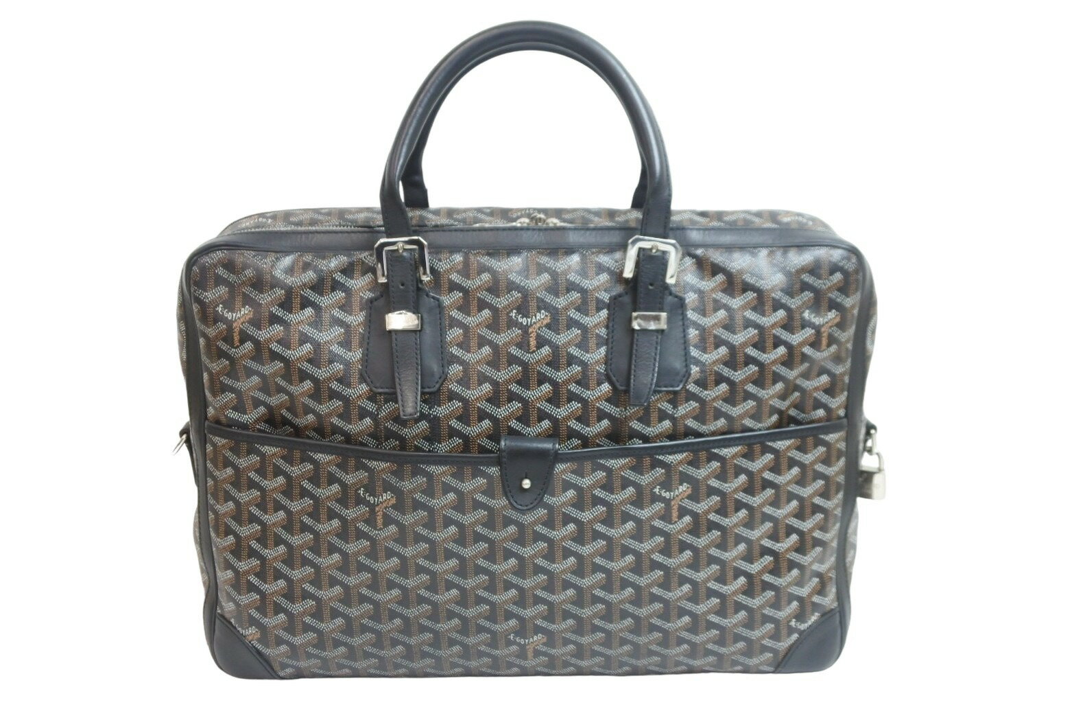 GOYARD ゴヤール ビジネスバッグ アンバサード GM PVCコーティングキャンンバス ブラック ...