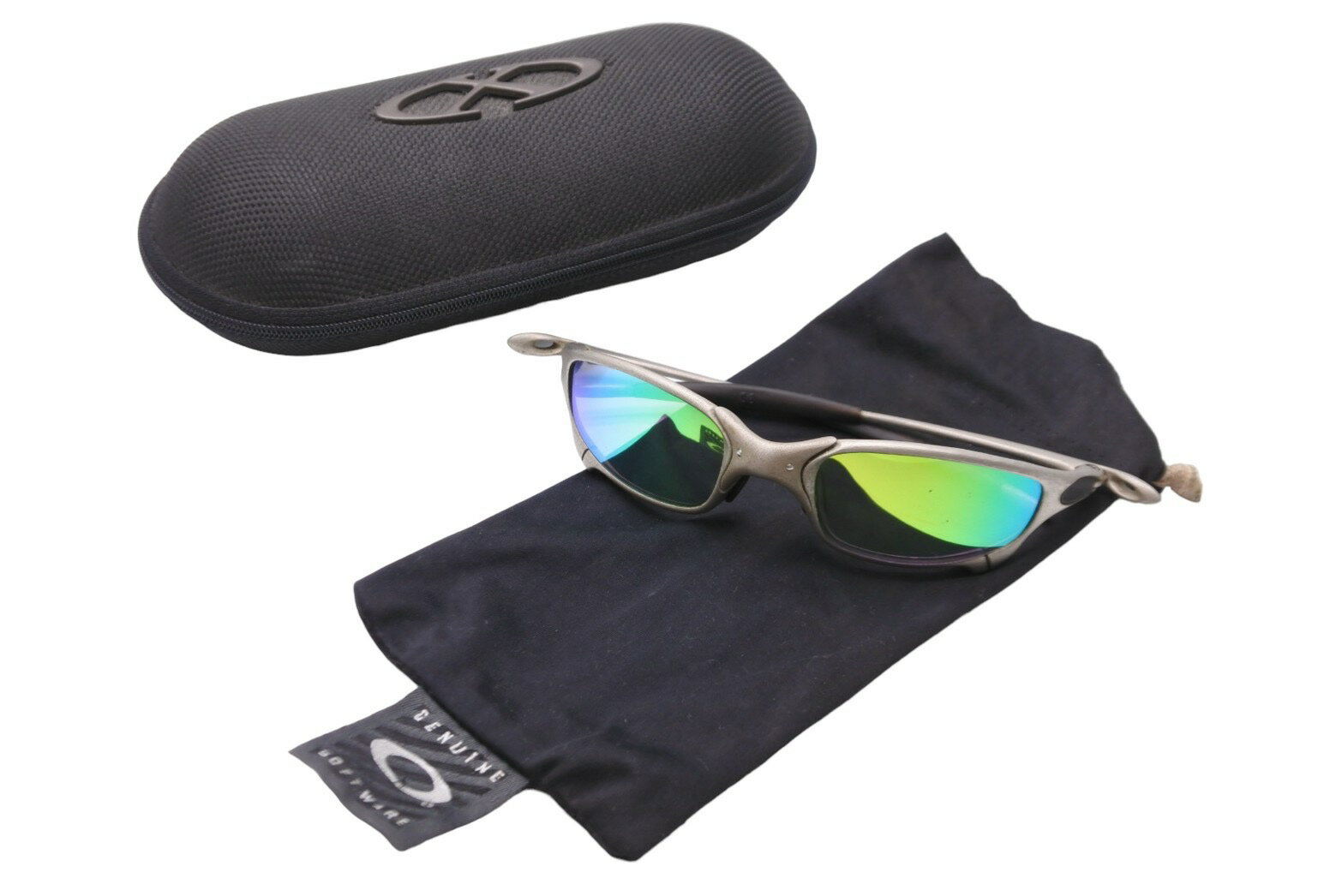 OAKLEY オークリー サングラス ジュリエット シルバー J1037810 スタンダードフィット UVカット 良品 中古 52146