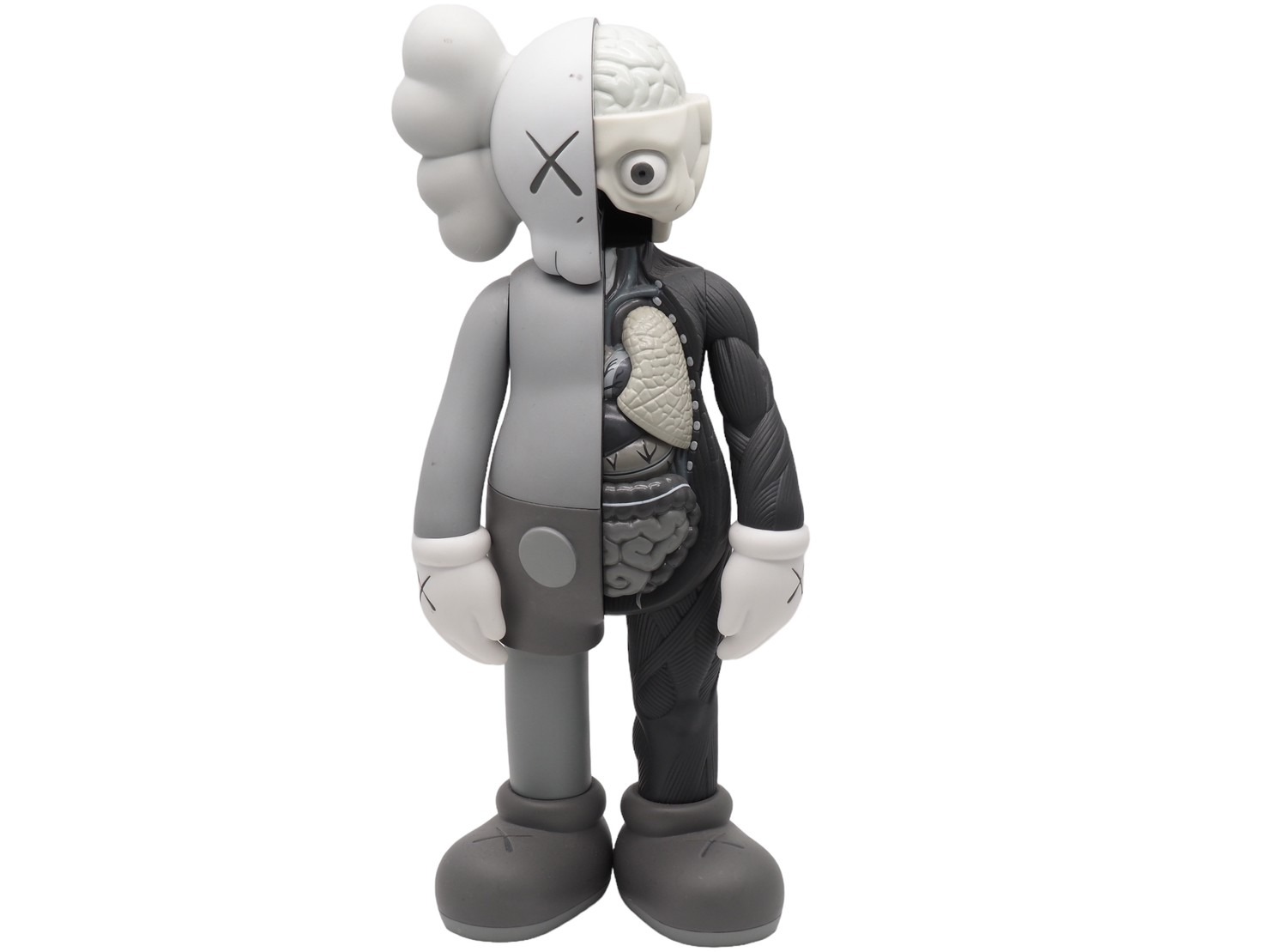 KAWS カウズ OPEN EDITION オープンエディション 2016 人体模型 MEDICOMTOY メディコムトイ アート グレー 美品 中古 36930