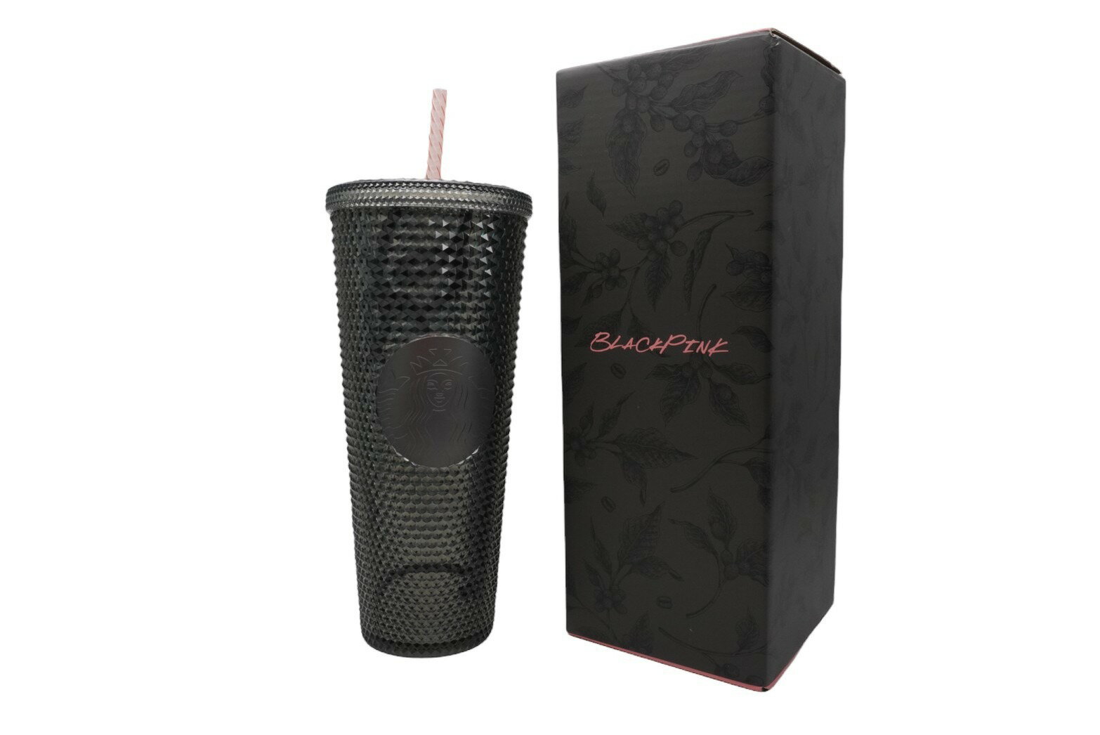 新品同様 STARBUCKS BLACKPINK スタバ ブラックピンク タンブラー 韓国限定 レア ラインストーン ピンク 中古 52940のサムネイル