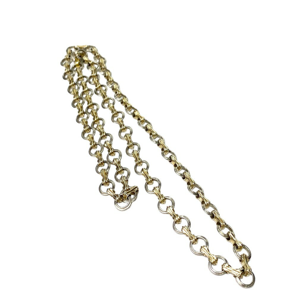 [USED/中古]TIFFANY&Co. ティファニー ネックレス・チョーカー シルバー ゴールド コンビ サークルリンク ロングネックレス MEXICO製 〜1970'sヴィンテージ 925 59.0g シルバー925 B（目立った傷や汚れなし）ランク 中古 tdc-000958-4dのサムネイル