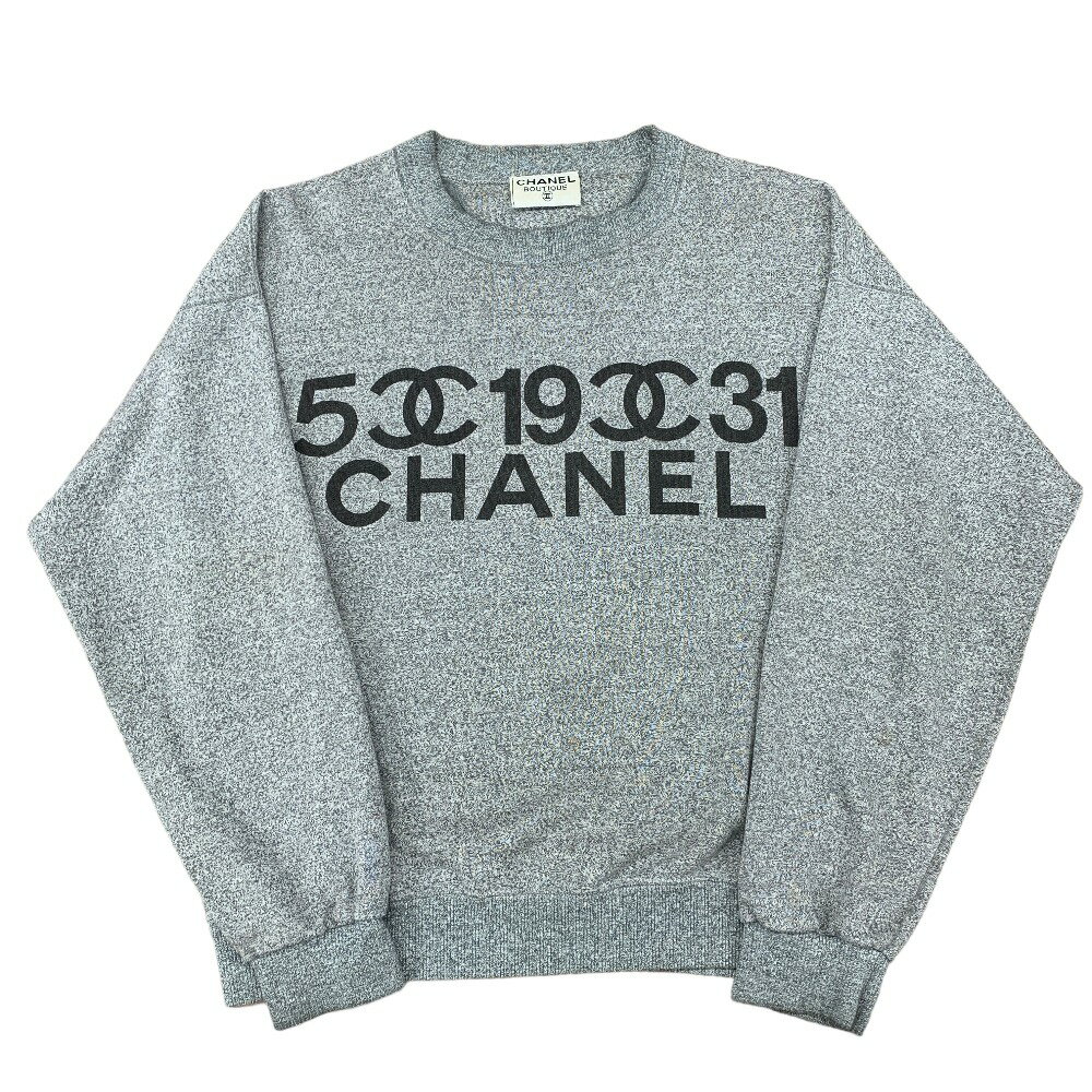 [USED/中古]CHANEL シャネル スウェット トレーナー 5 19 31 ココマーク ロゴ 1990年代 ヴィンテージ グレー C（やや傷や汚れあり）ランク 中古 tdc-001861-4d