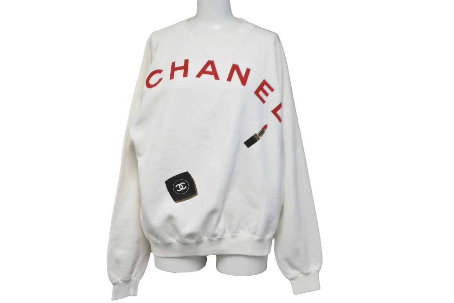 CHANEL シャネル スウェット ココマーク ロゴ リップ メイクモチーフ ヴィンテージ サイズM 26413 美品 中古 56749